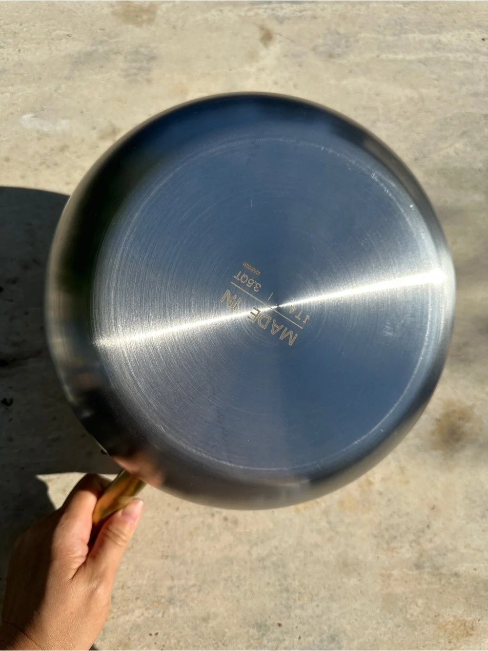 Brand New Made In Ceramic Saucier – 3 Quart Antique Brass